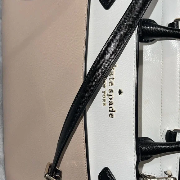 Kate Spade Two-Tone Satchel in Cream and Black - Picture 7 of 7